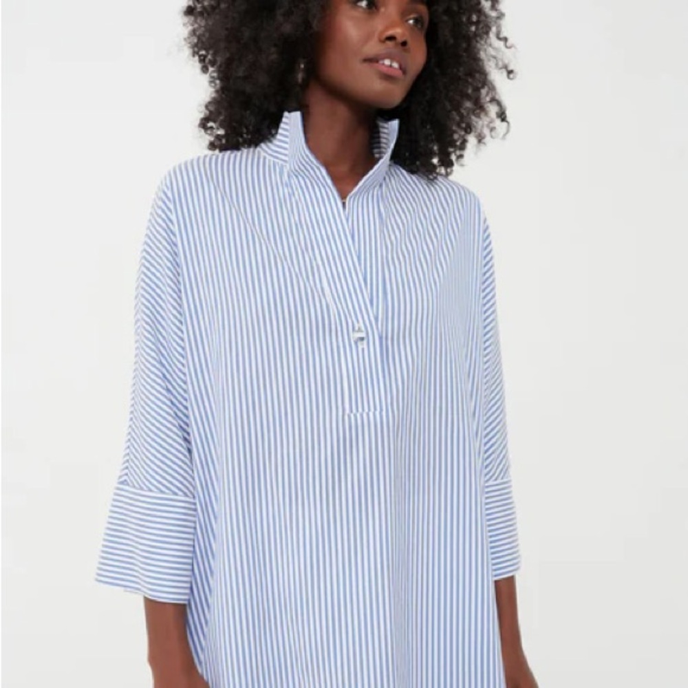 Tuckernuck Blue Stripe Willow Blouse